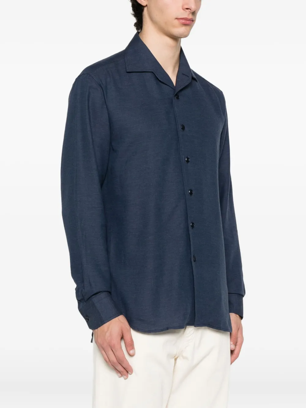 Brioni Overhemd met knoopsluiting Blauw