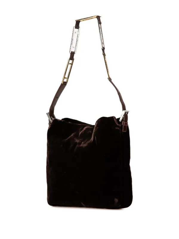 Fendi Pre-Owned 20th Century Velvet Shoulder Bag Brown FARFETCH IN