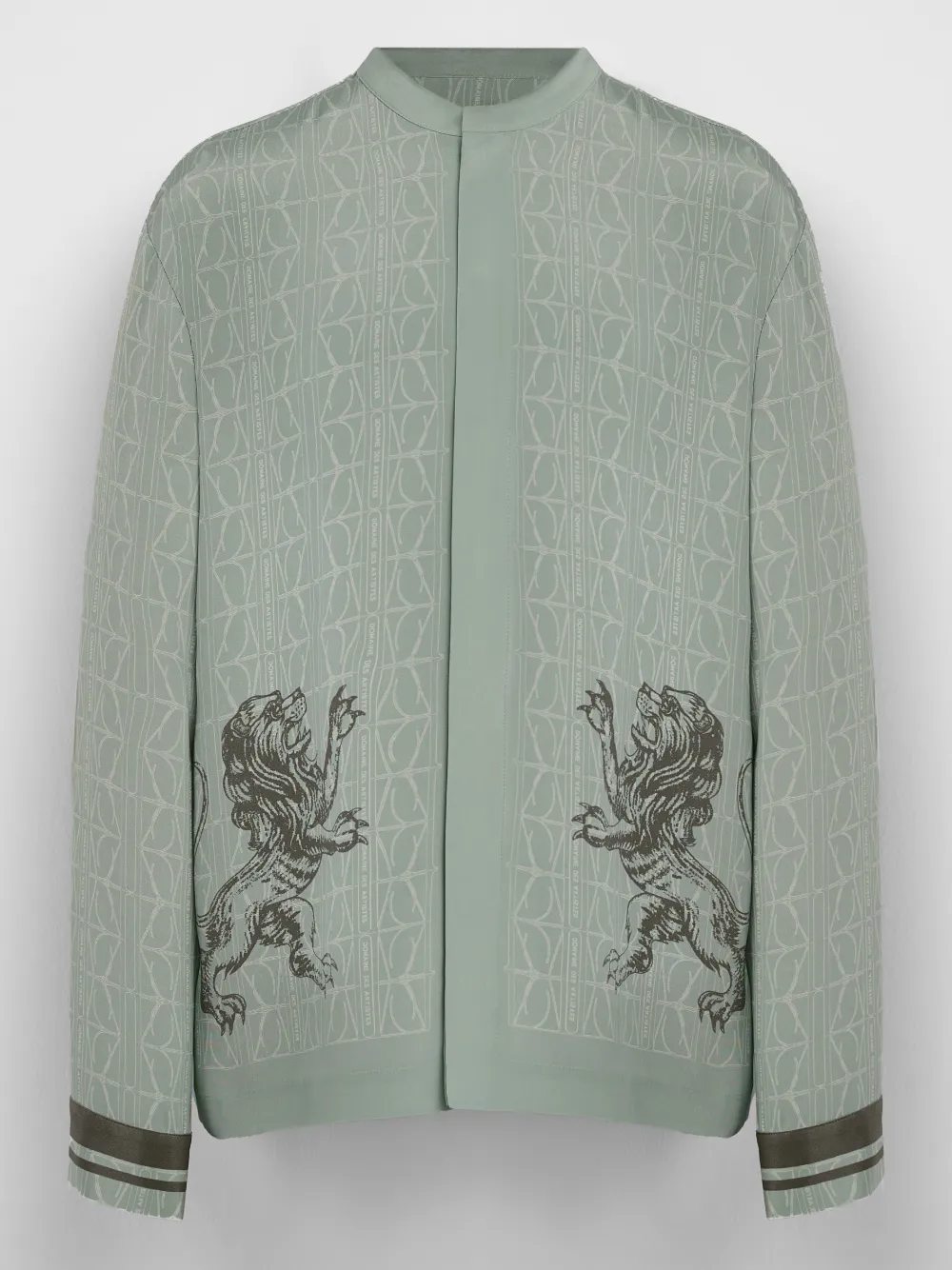 DDA Camicia a maniche lunghe con stampa leone - Verde