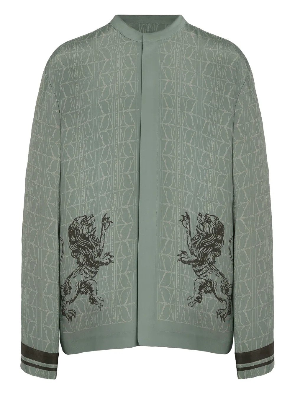DDA lion-print long-sleeved shirt | Green | Image 1