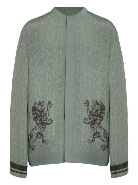 DDA lion-print long-sleeved shirt