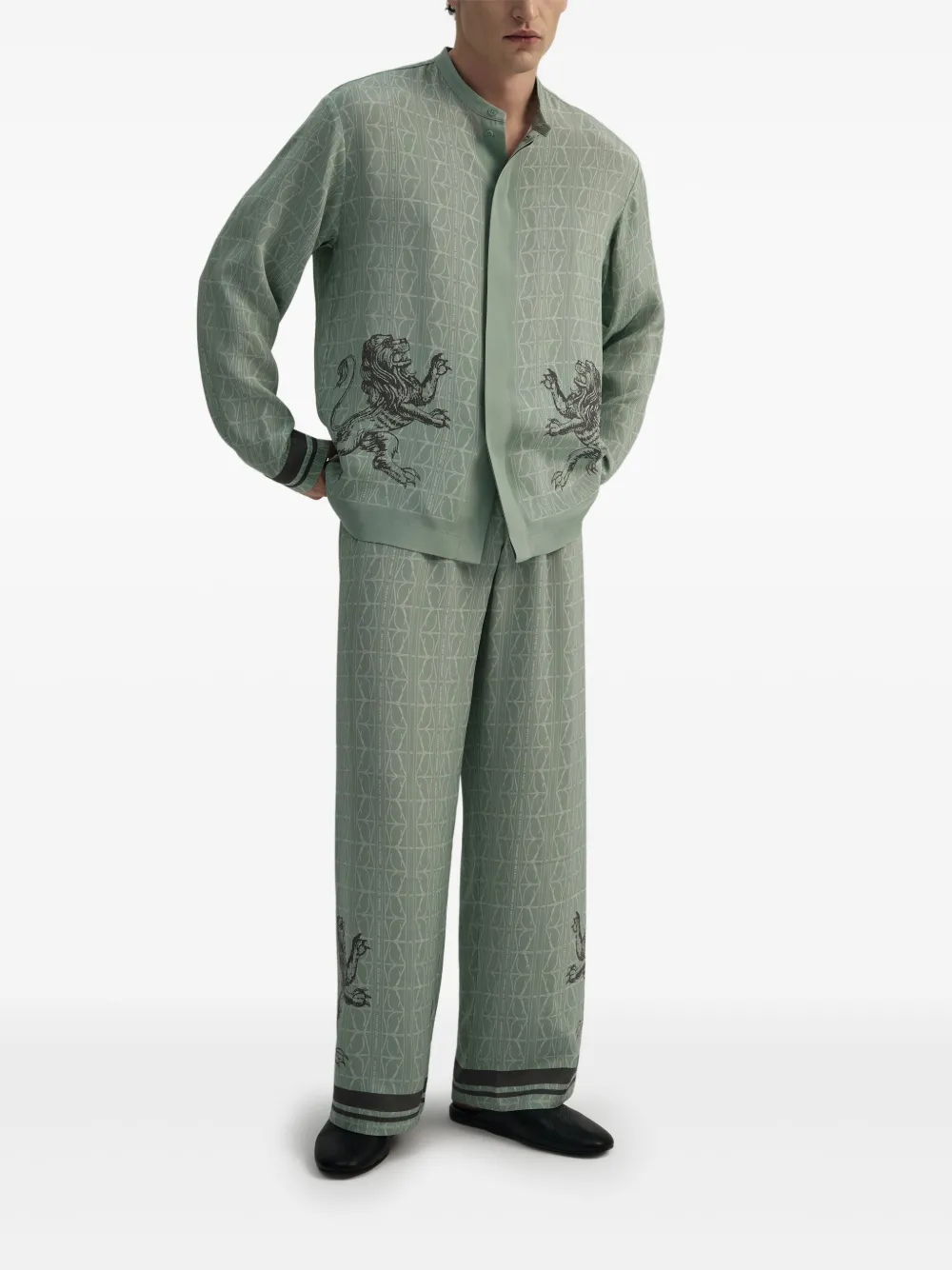 DDA lion-print long-sleeved shirt | Image 2