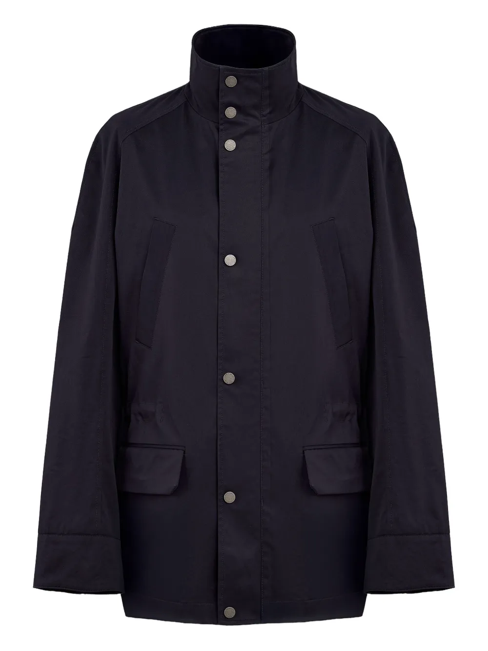 DDA drawstring-waist cotton jacket | Grey | Image 1