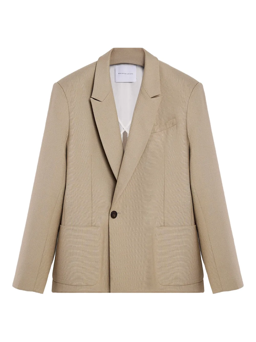 DDA double-breasted patch-pocket jacket | Neutrals | Image 1