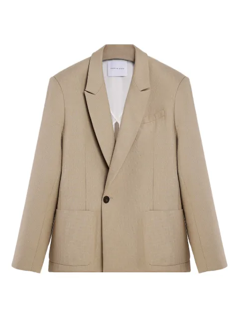 DDA double-breasted patch-pocket jacket