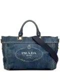 Prada Pre-Owned 2013-2025 Denim Canapa Logo satchel - Blue