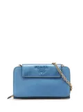 Prada Pre-Owned 2000-2025 Saffiano Metal Oral Phone Wallet on Chain crossbody bag - Blue