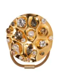 Jennifer Behr crystal-embellished scrunchie - Gold