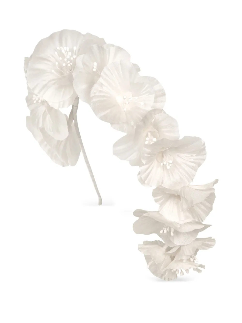 Jennifer Behr Haarband met bloemenpatroon Wit