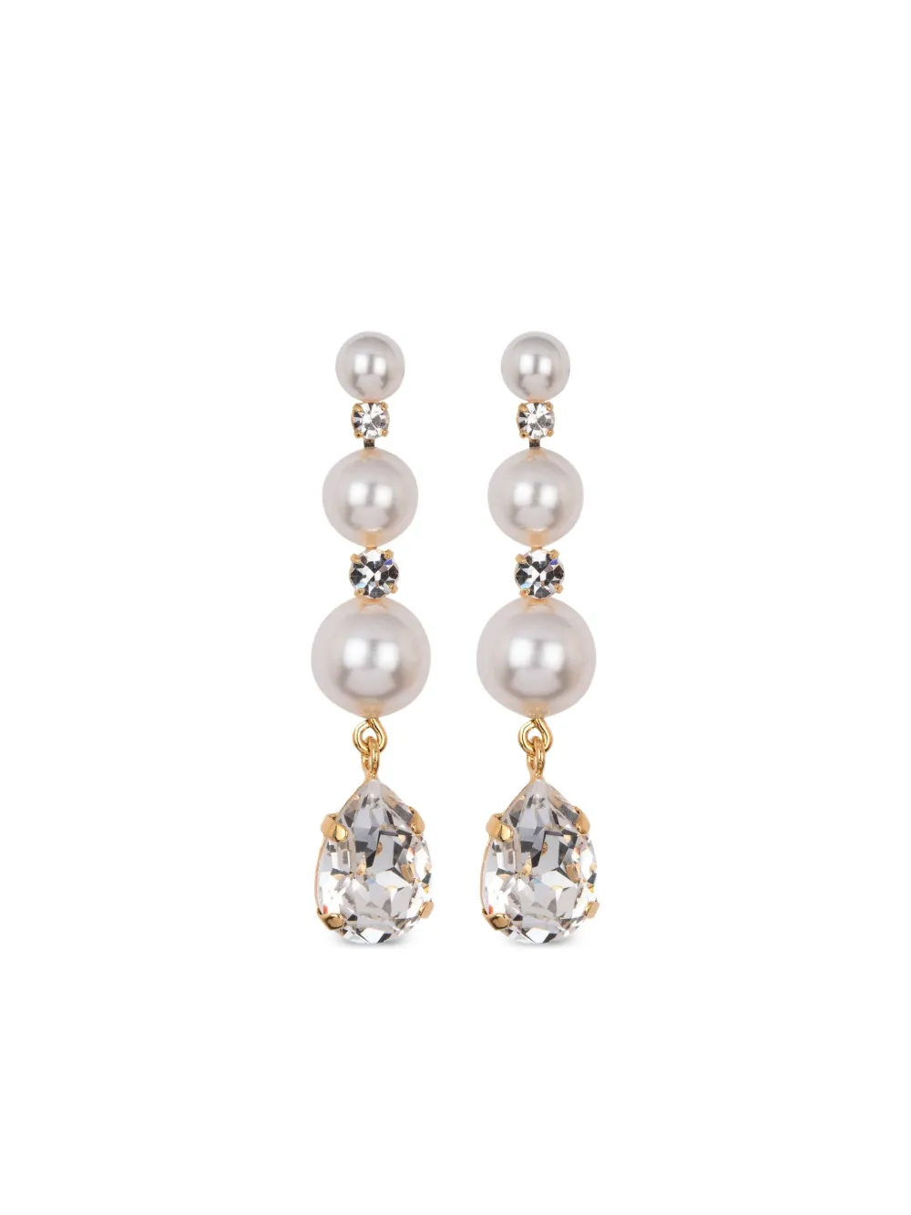 Jennifer Behr Corisande 18k Gold-plated Crystal Earrings In Gold