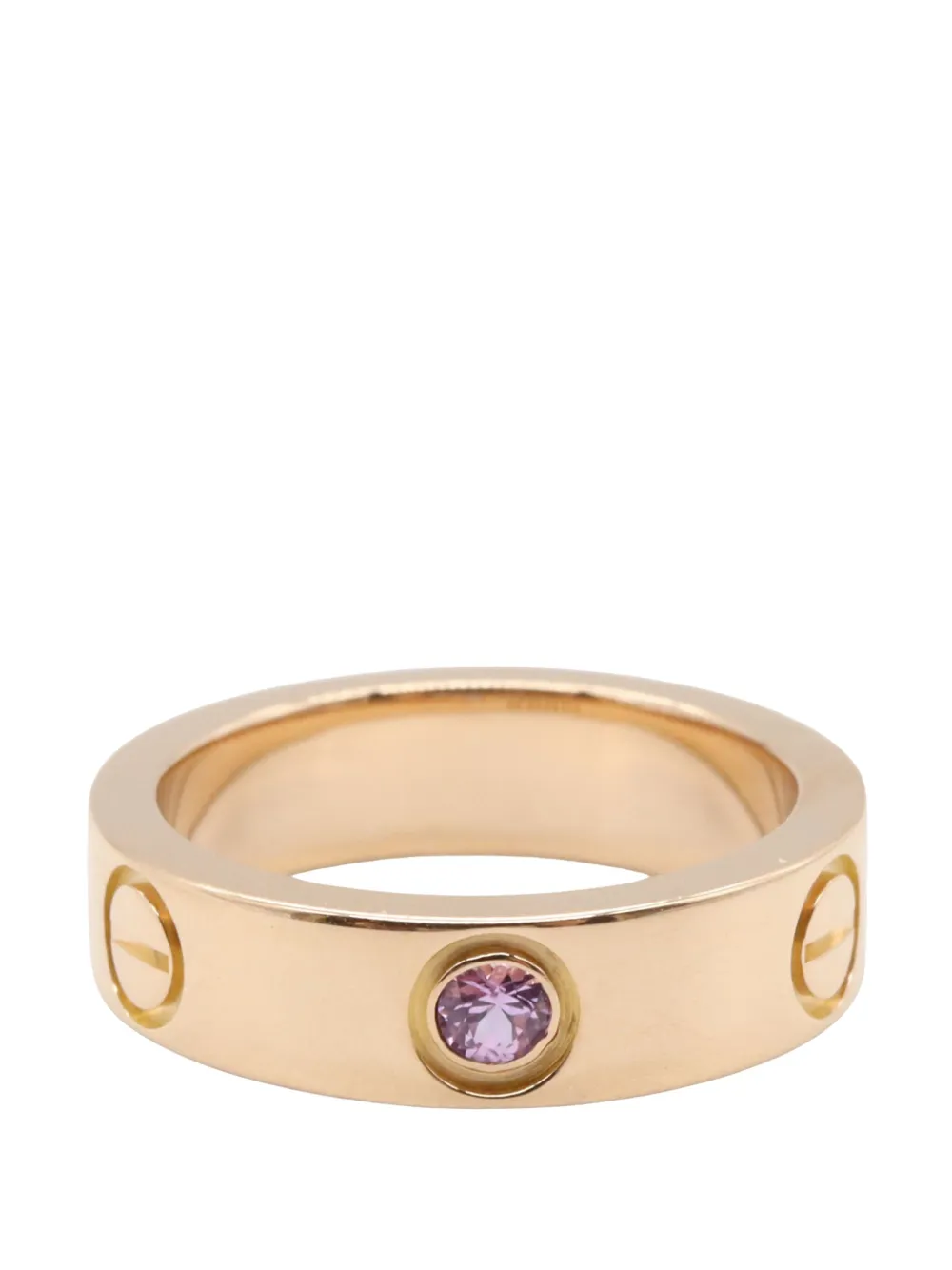 Cartier 2010-2025 18K Rose Gold and Pink Sapphire Classic Love ring - Cartier 2010-2025 18K Rose Gold and Pink Sapphire Classic Love ring -