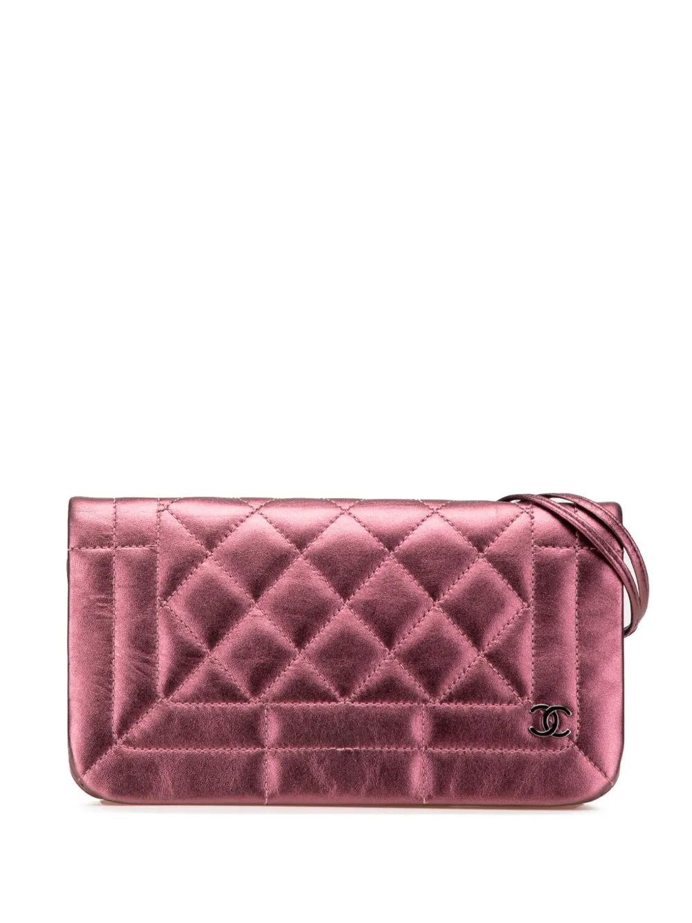 CHANEL Pre-Owned 2003-2004 CC Quilted Iridescent Calfskin Full Single CHANEL Pre-Owned 2003-2004 CC Quilted Iridescent Calfskin Full Single