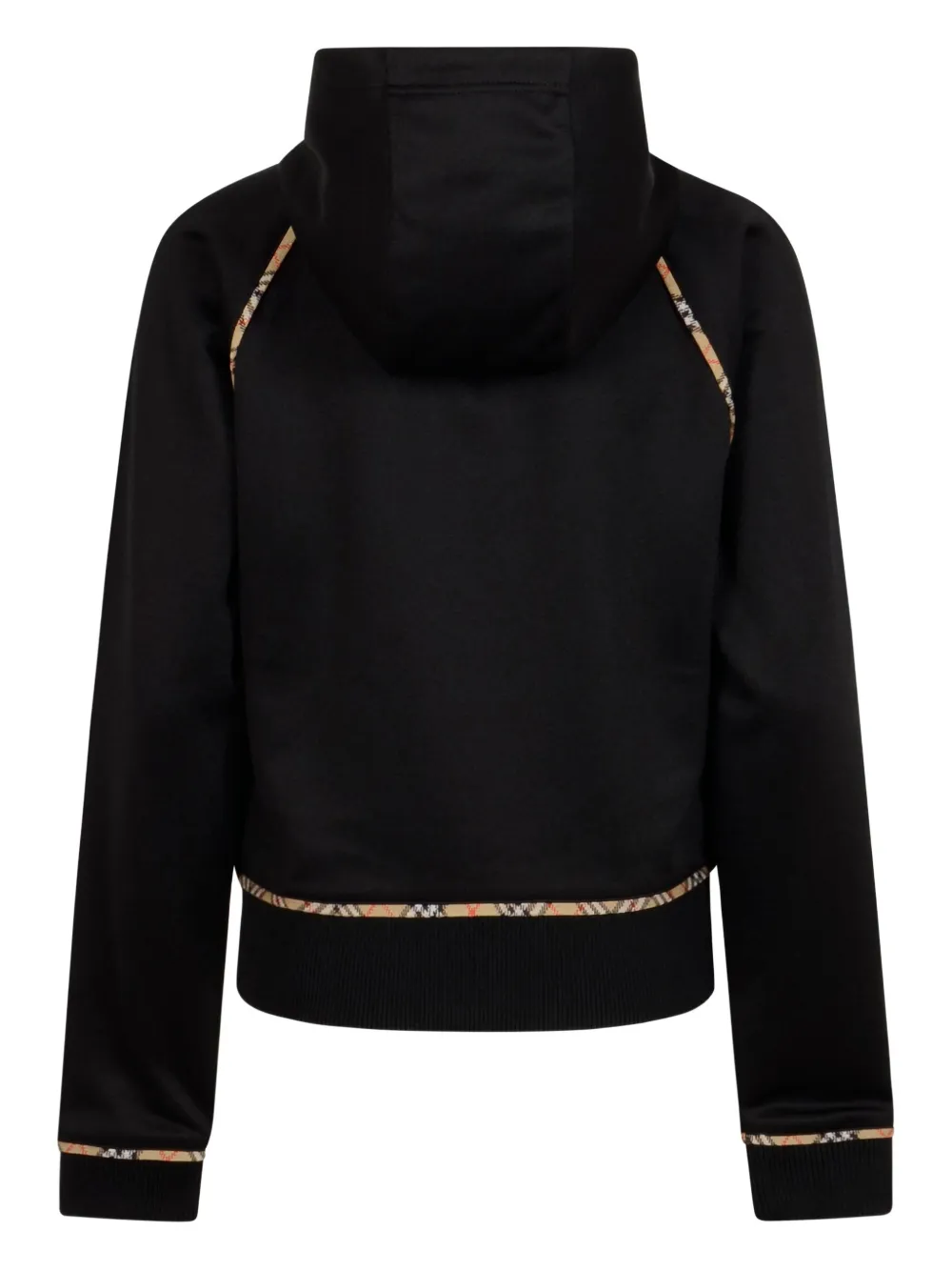 Burberry Hoodie met ruiten afwerking Zwart