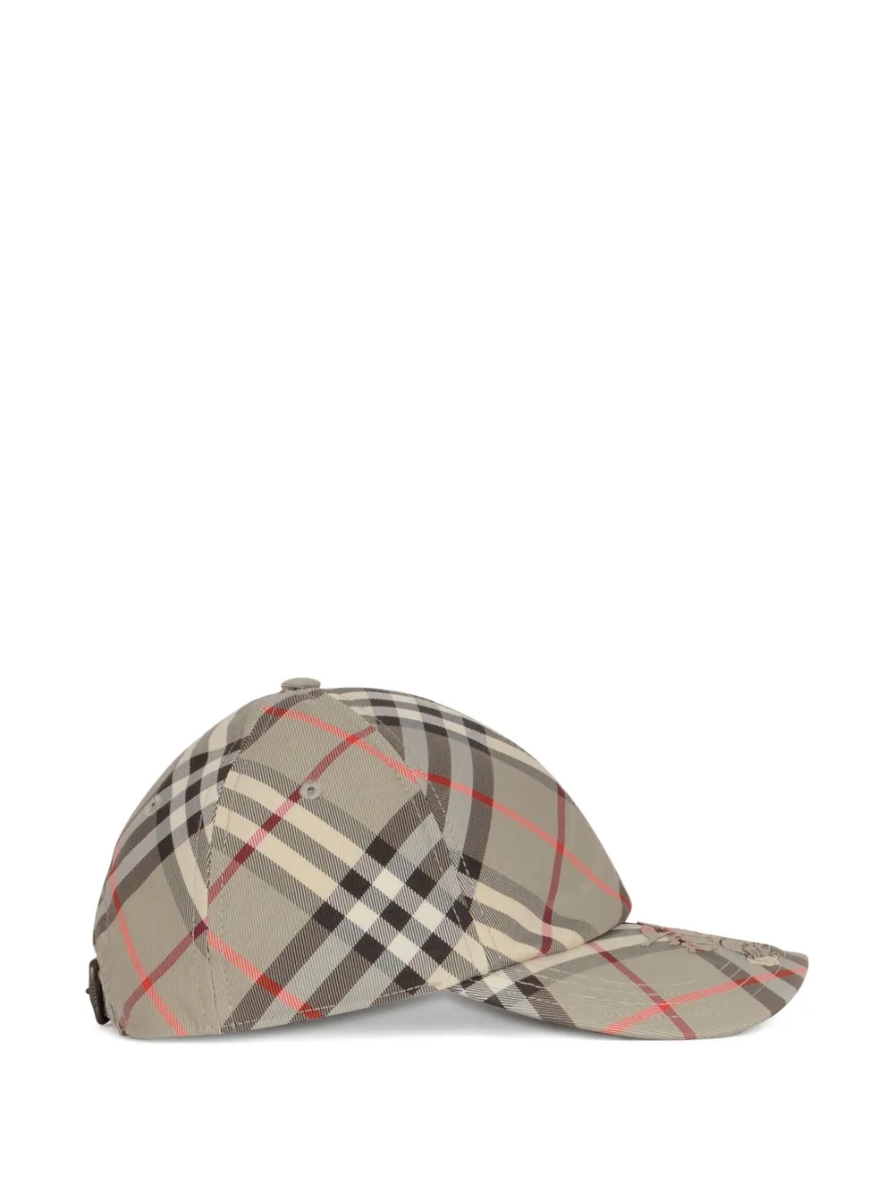 Burberry check-pattern embroidered cap Beige