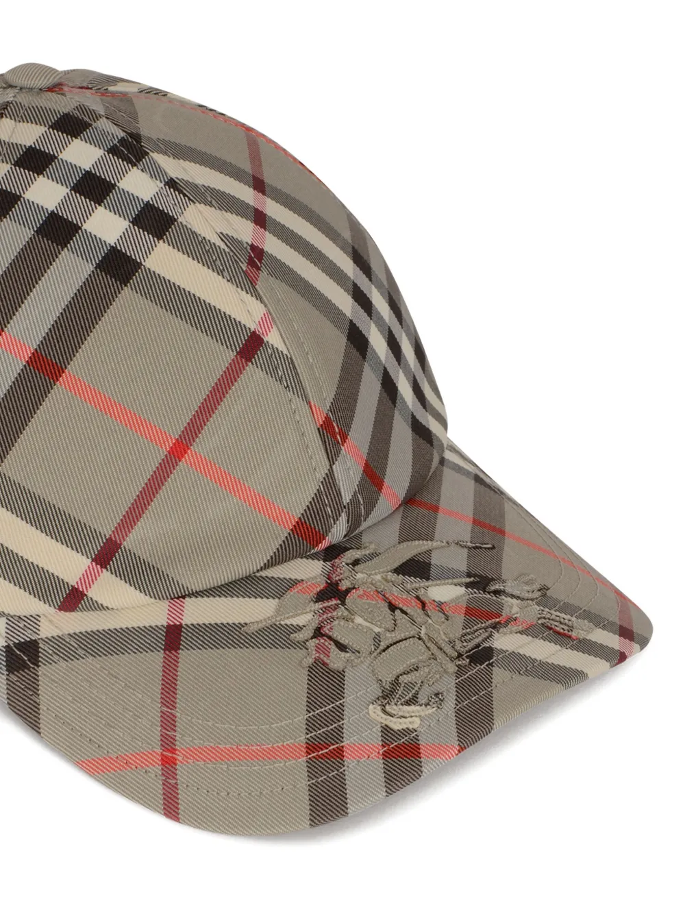 Burberry check-pattern embroidered cap Beige