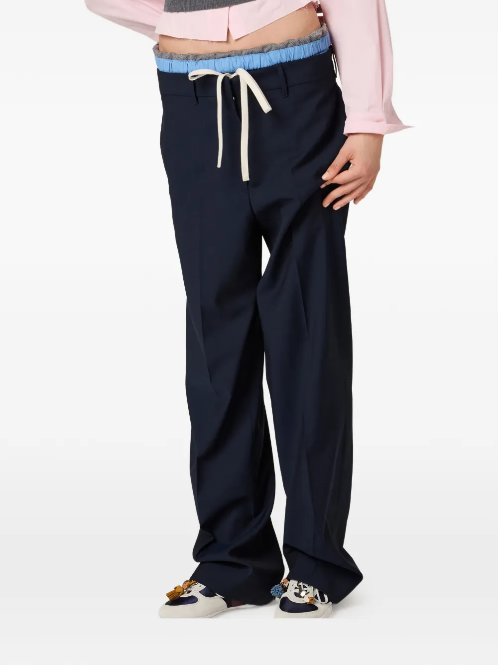 Miu Plooibroek Blauw