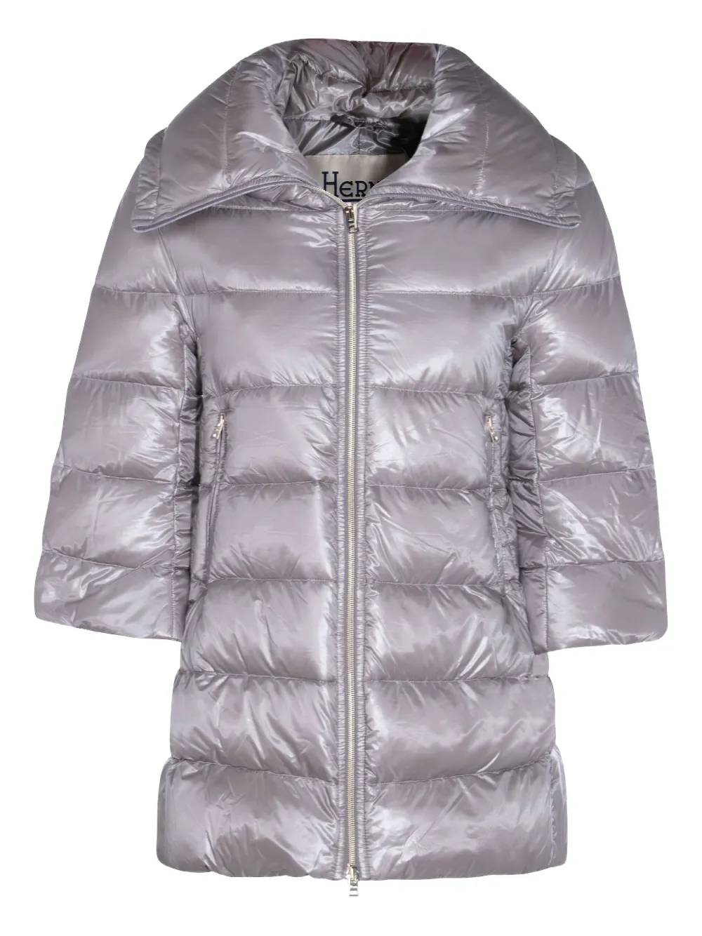 Herno Gewatteerde jas met cropped mouwen Grijs