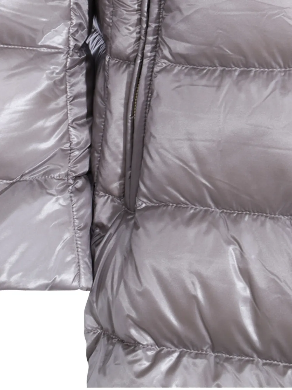 Herno Gewatteerde jas met cropped mouwen Grijs