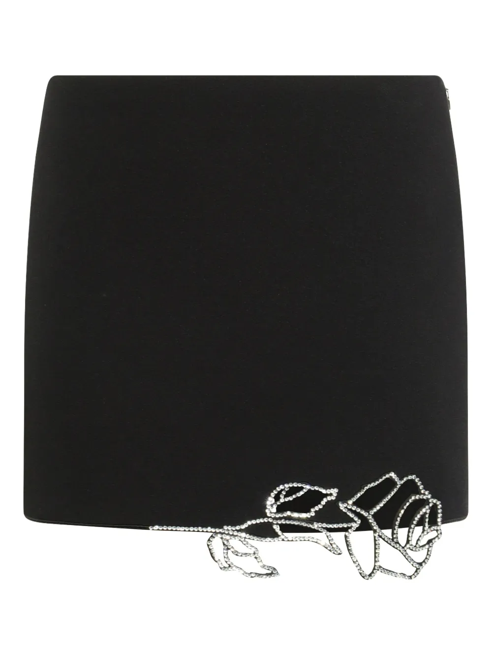 Blumarine crystal-rose mini skirt Zwart
