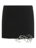 Blumarine crystal-rose mini skirt - Black