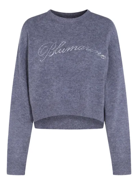 Blumarine crystal-embellished wool sweater