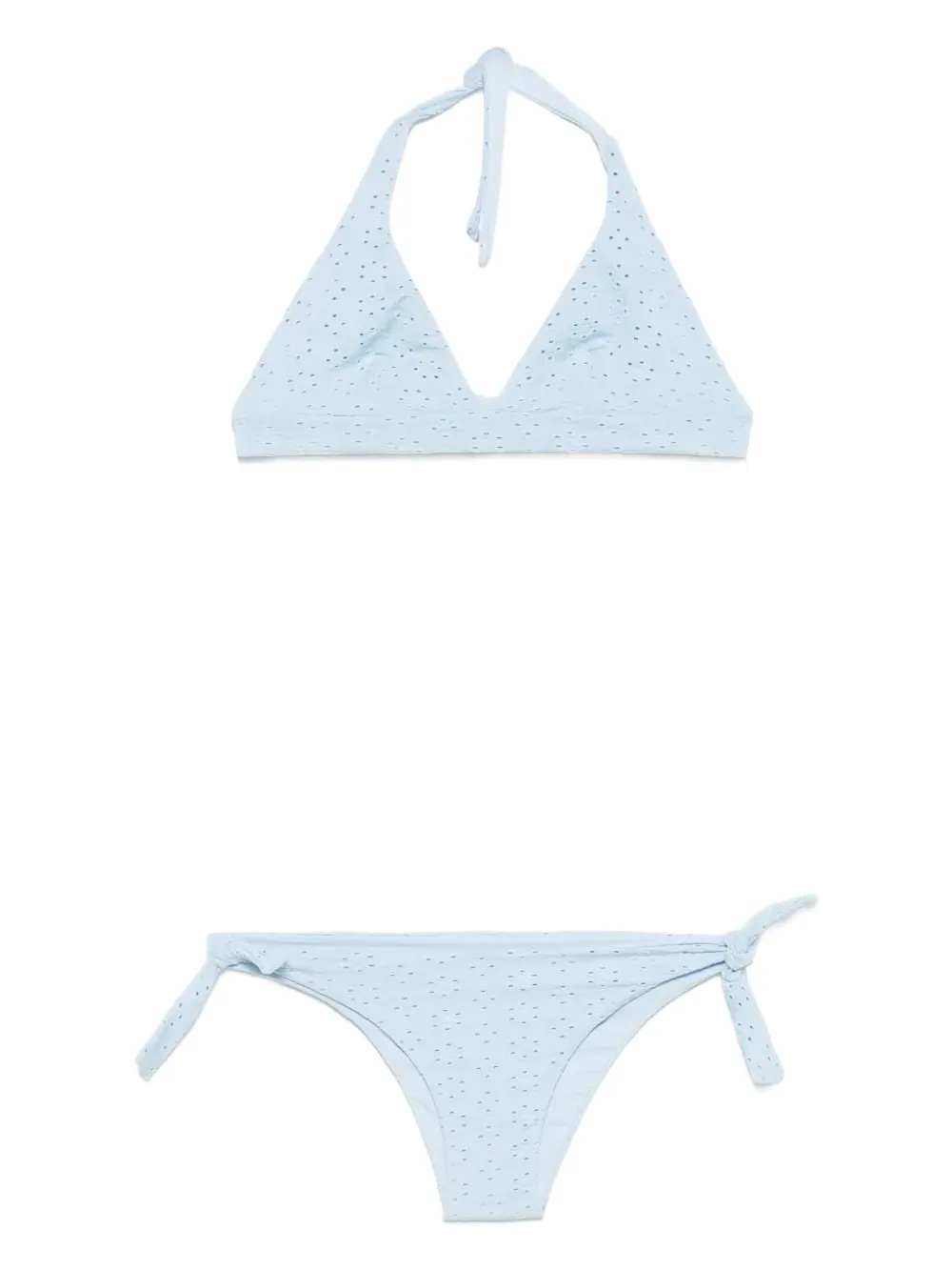 Fisico textured halter bikini - ブルー Fisico textured halter bikini - ブルー