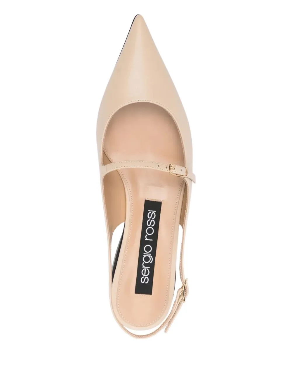Sergio Rossi pointed slingback ballet flats Neutrals