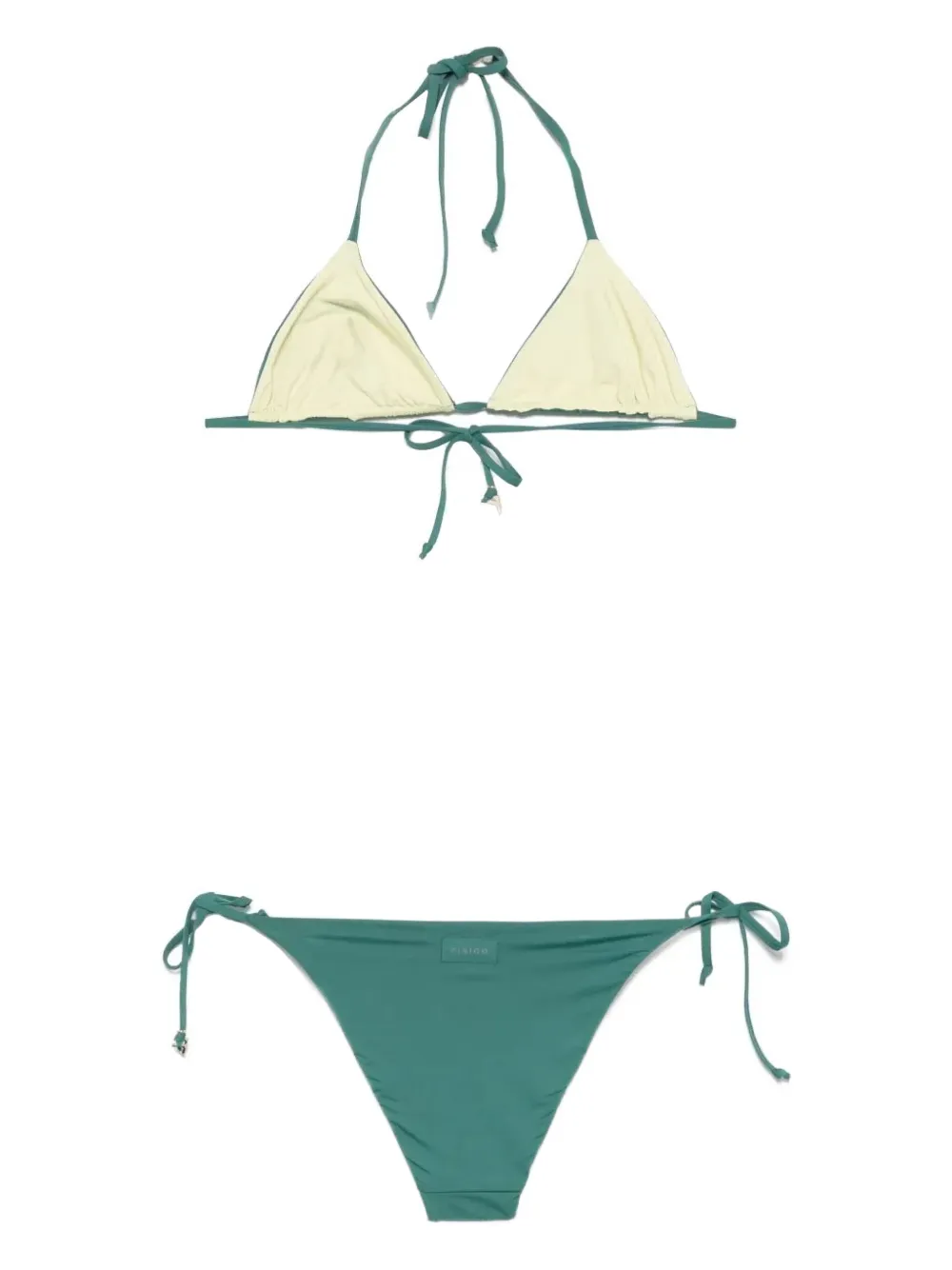 Fisico Cristina Ferrari Triangle Adjustable Bikini Set In Green
