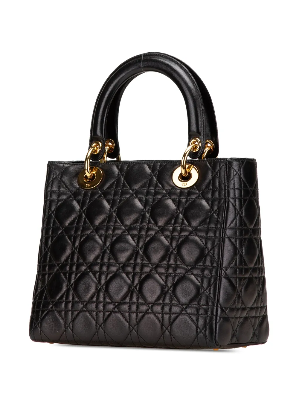 美品・ヴィンテージ【Dior】1997 ラムスキン サッチェルバッグ Christian Dior Pre-Owned 1997 レディ ディオール レザー