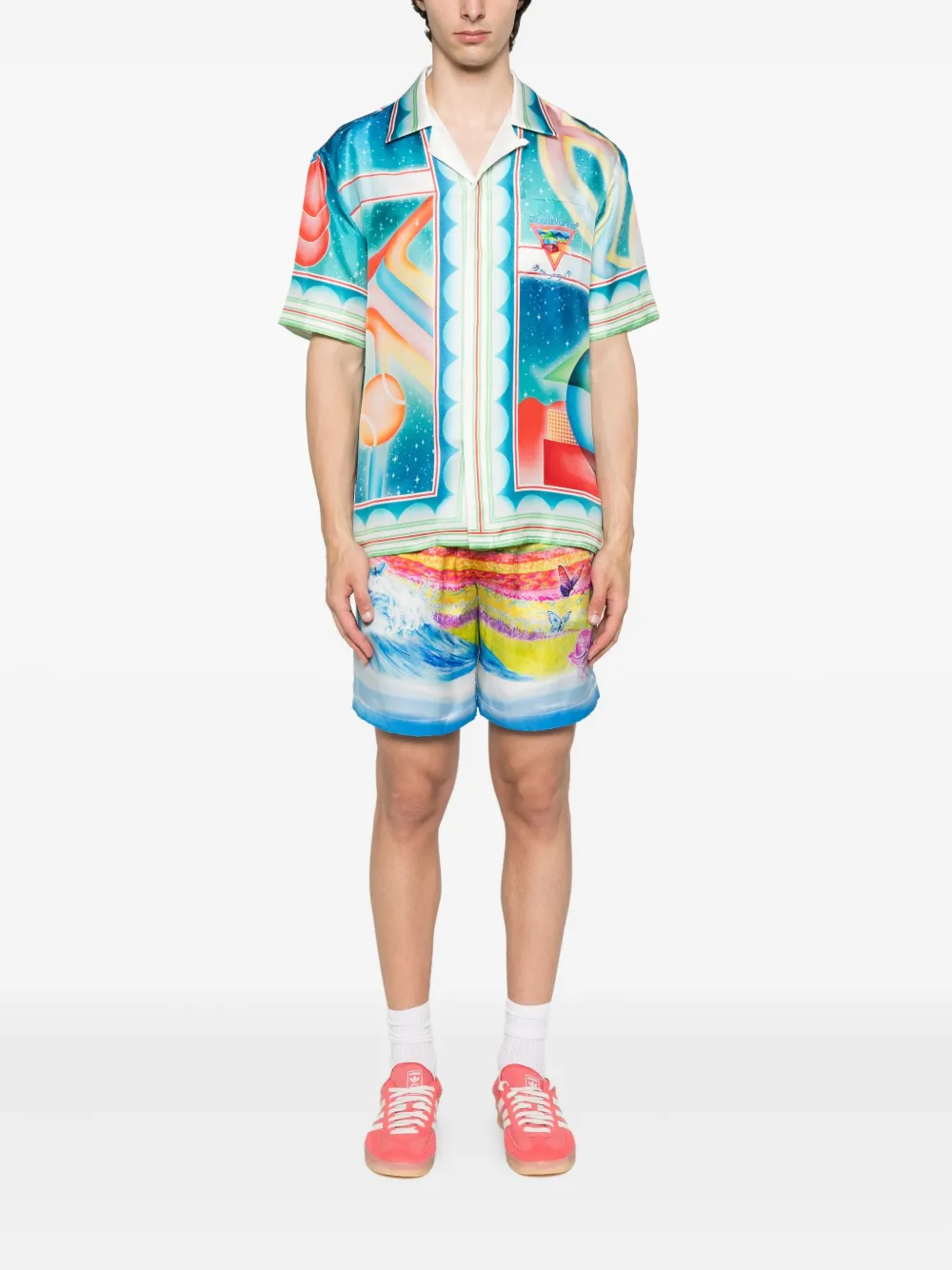 Casablanca Galaxy Court geometric-print silk shirt | Image 2