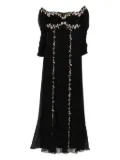 Dina Melwani embellished off-shoulder maxi dress - Black
