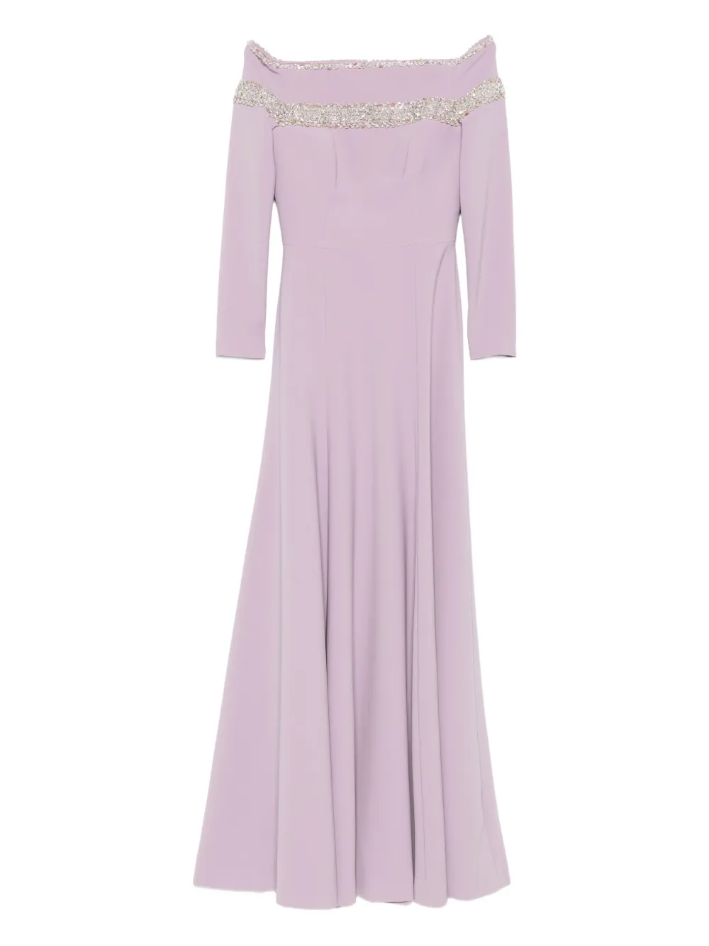 Dina Melwani embellished off-shoulder dress | Pink | Image 1