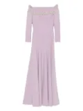 Dina Melwani embellished off-shoulder dress - Pink