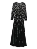 Dina Melwani embellished maxi dress - Black