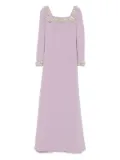 Dina Melwani embellished long-sleeve dress - Pink