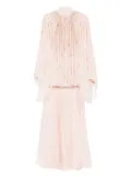 Dina Melwani sequin-embellished pleated jumpsuit - Neutrals