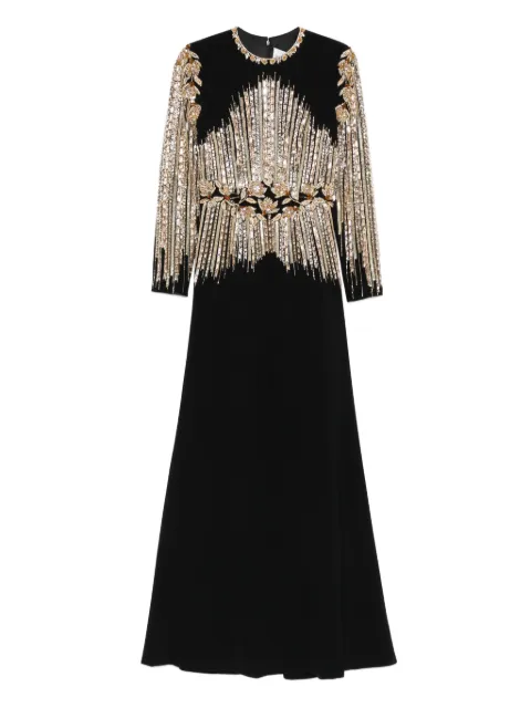 Dina Melwani sequin-embellished maxi dress