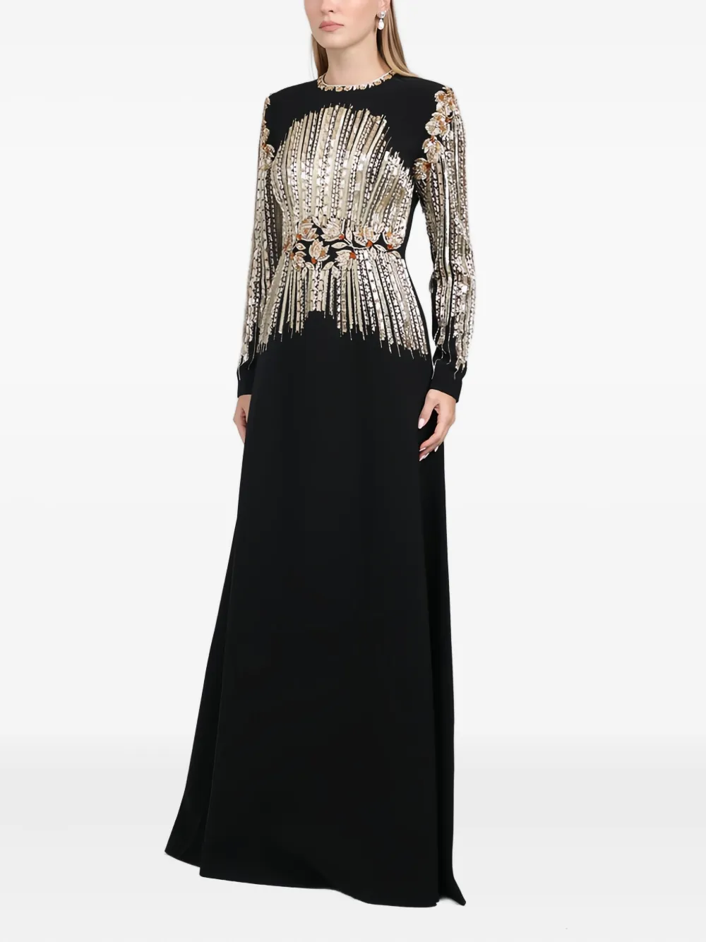 Dina Melwani robe ornée de sequins à coupe longue | Robes de soirée | Image 2