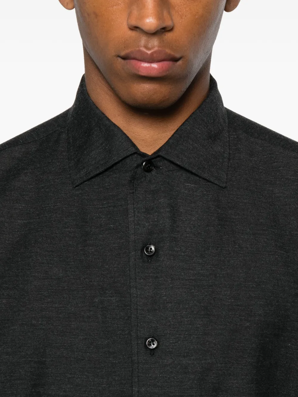 Brioni Overhemd met knoopsluiting Grijs