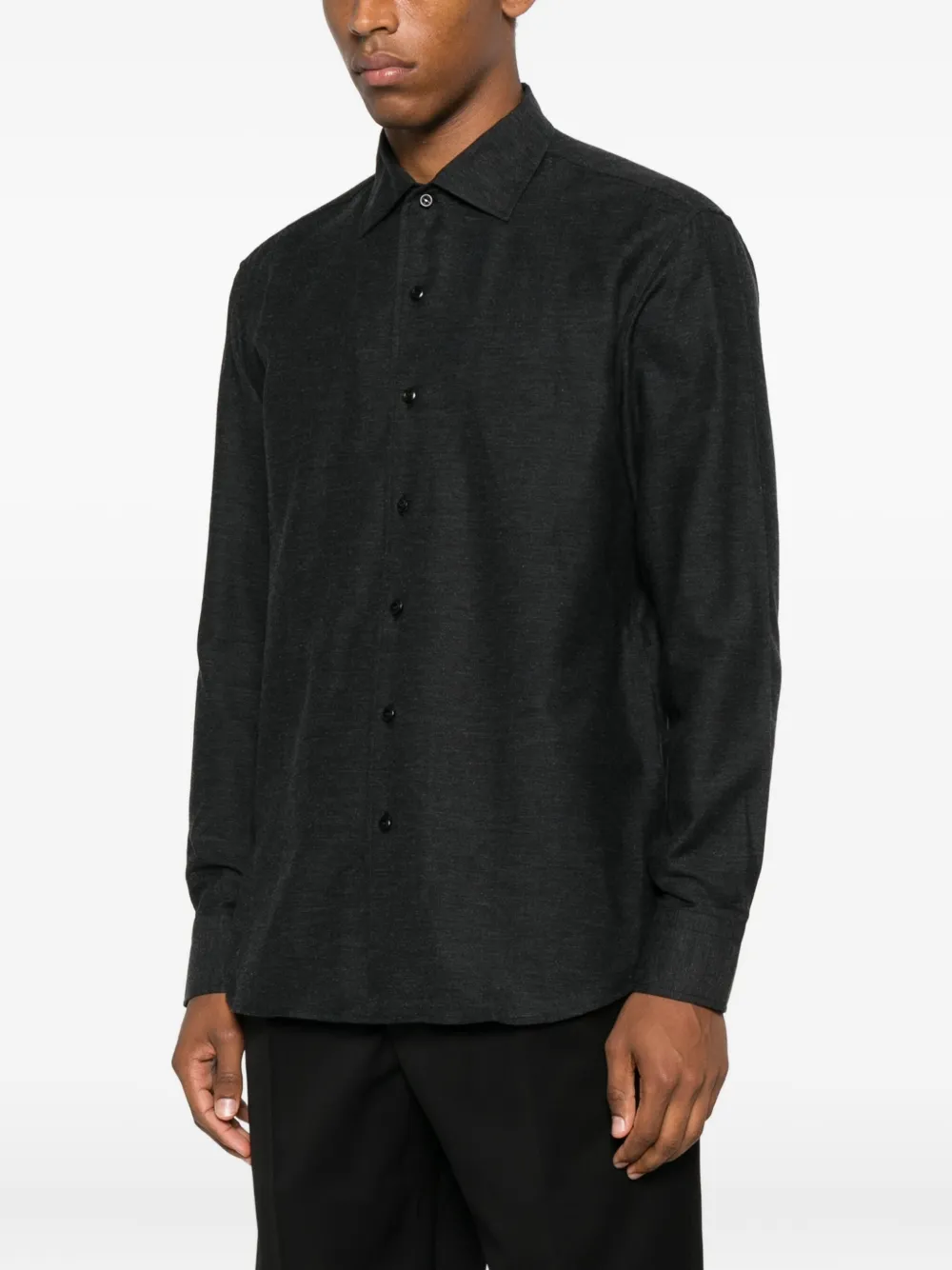 Brioni Overhemd met knoopsluiting Grijs