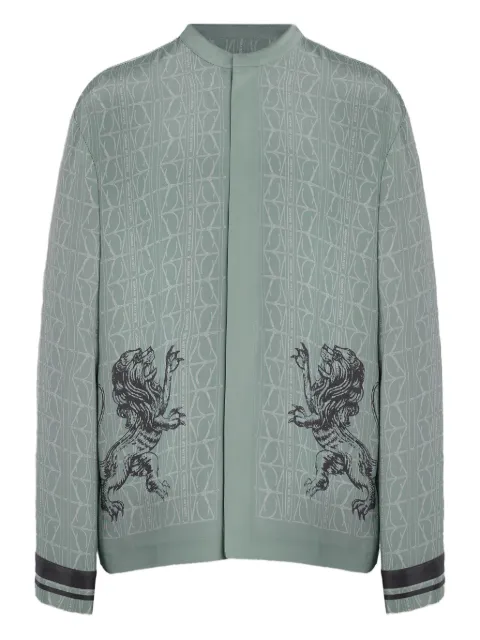 DDA lion-print long-sleeved shirt