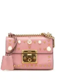 Gucci Pre-Owned 2016-2025 Small Pearl Studded Leather Padlock crossbody bag - Pink