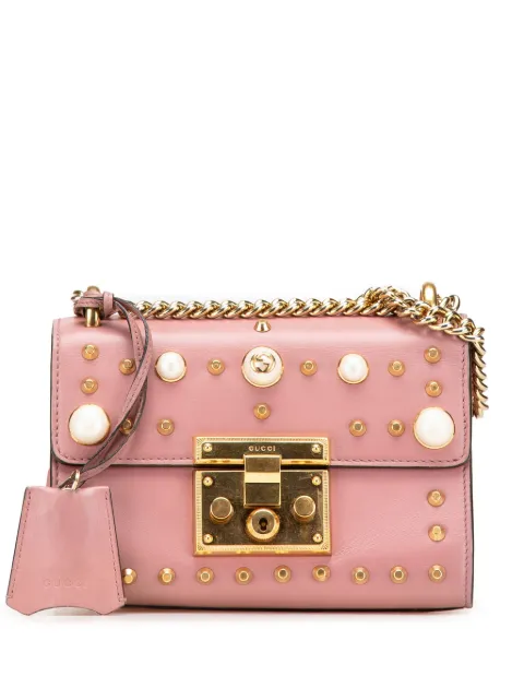 Gucci Pre-Owned 2016-2025 Small Pearl Studded Leather Padlock crossbody bag