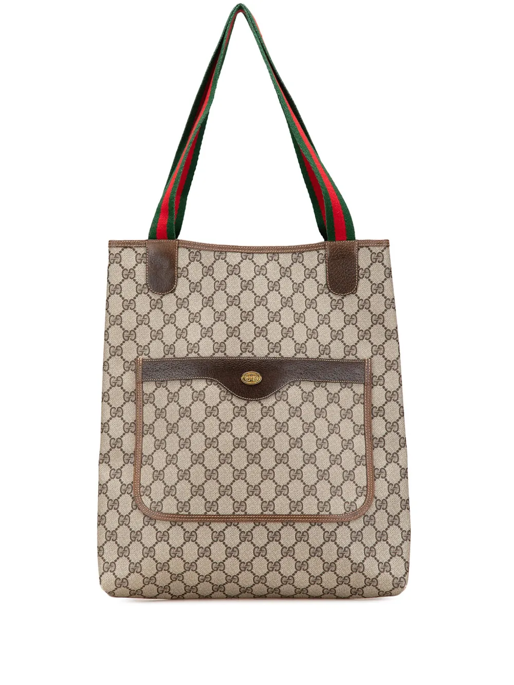 Gucci Pre-Owned 20th Century GGスプリーム ウェブ ハンドバッグ - ブラウン Gucci Pre-Owned 20th Century GGスプリーム ウェブ ハンドバッグ - ブラウン