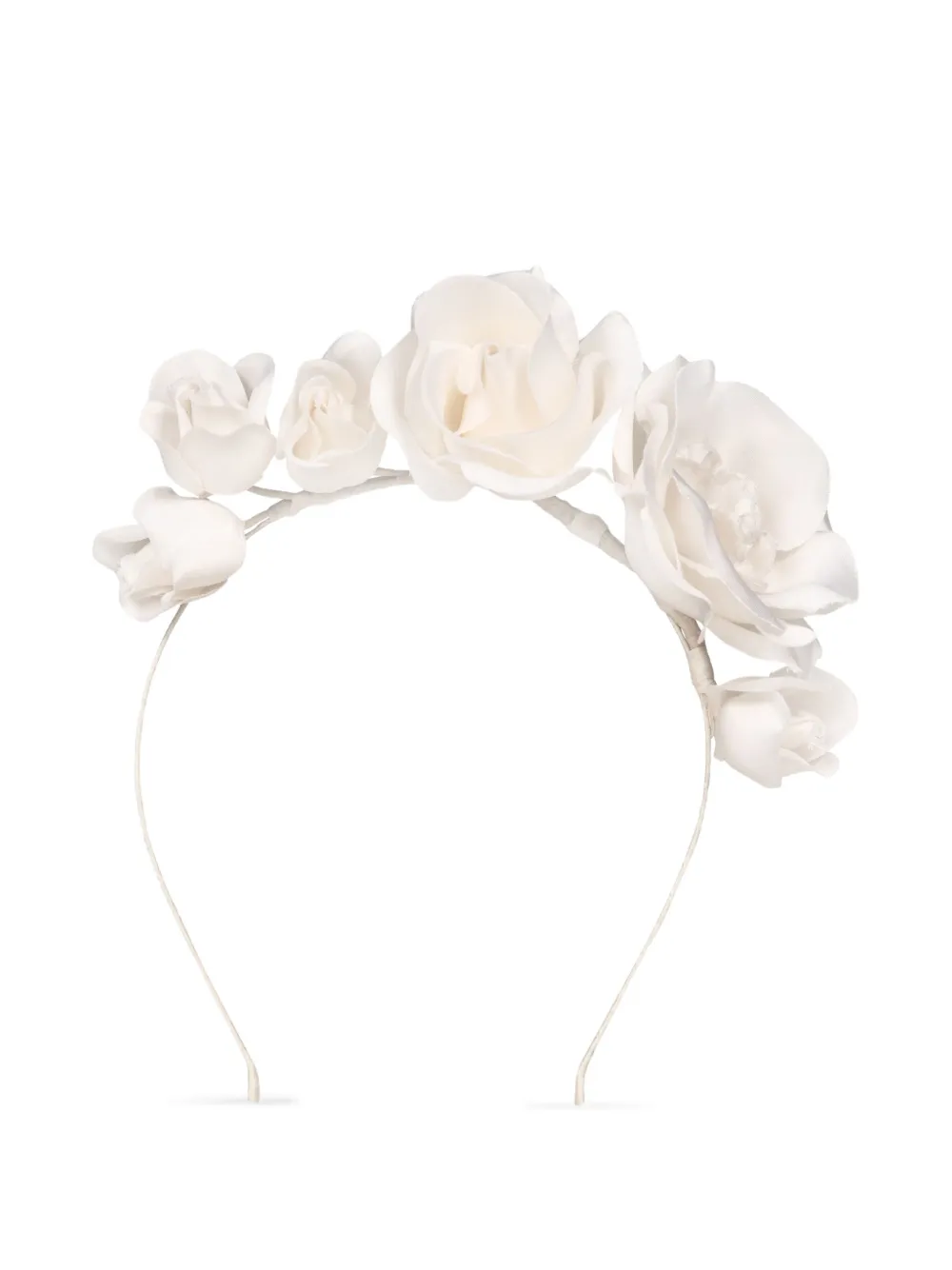 Jennifer Behr Haarband met bloemenpatroon Wit