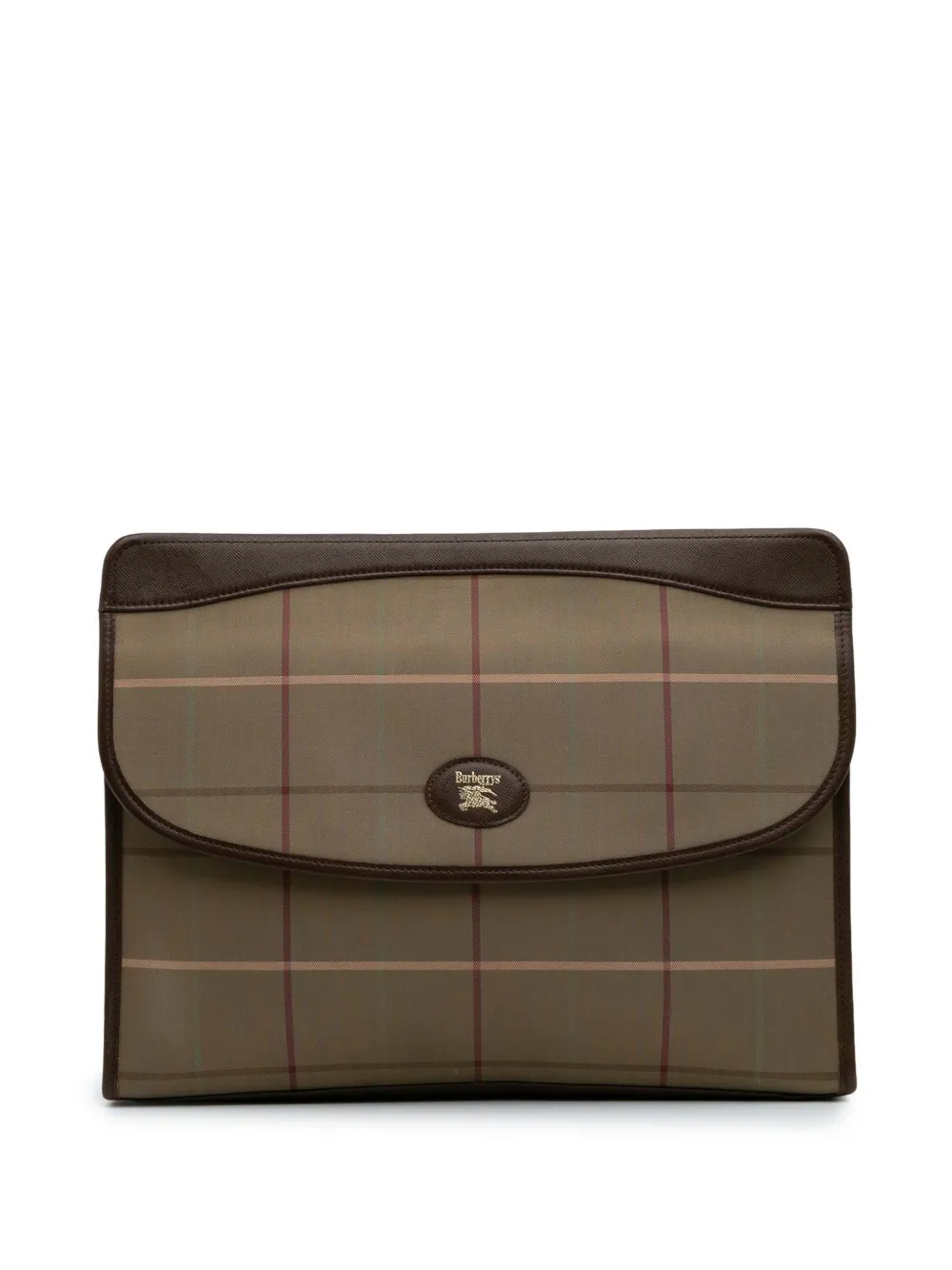 Pre-owned Burberry 20th Century Vintage Check Nylon Clutch Bag