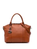Gucci Pre-Owned 2016-2025 Leather GG Charm Dome satchel - Brown