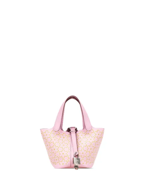 Hermès Pre-Owned 2022 Micro Swift Lucky Daisy Picotin Lock 14 handbag