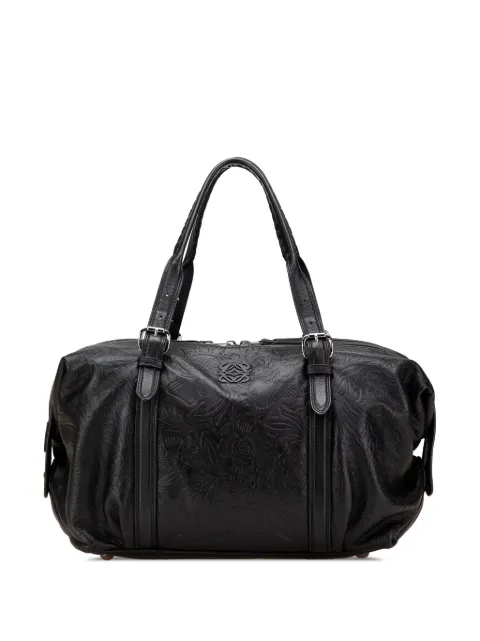 Loewe Pre-Owned 2013 Canela Boston-Tasche aus Leder mit Prägung