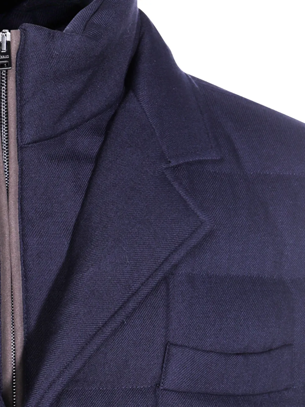 Herno quilted layered blazer Blauw